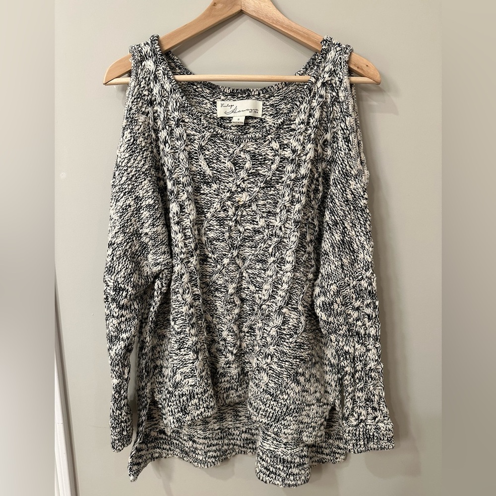 Cozy Black and White Knit Sweater